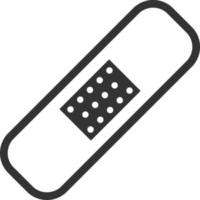 Aid, bandage line icon. Simple, modern flat vector illustration for mobile app, website or desktop app on gray background