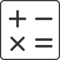 calculator, math line icon. Simple, modern flat vector illustration for mobile app, website or desktop app on gray background