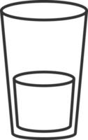 Water, glass line icon. Simple, modern flat vector illustration for mobile app, website or desktop app on gray background