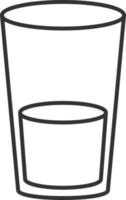 Water, glass line icon. Simple, modern flat vector illustration for mobile app, website or desktop app on gray background