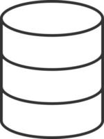 Data, storage line icon. Simple, modern flat vector illustration for mobile app, website or desktop app on gray background