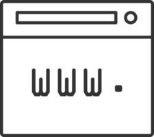 Browser, internet, web line icon. Simple, modern flat vector illustration for mobile app, website or desktop app on gray background