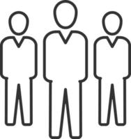 Businessman, group line icon. Simple, modern flat vector illustration for mobile app, website or desktop app on gray background
