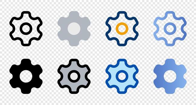 ajuste íconos en diferente estilo. ajuste iconos diferente estilo íconos colocar. vector ilustración