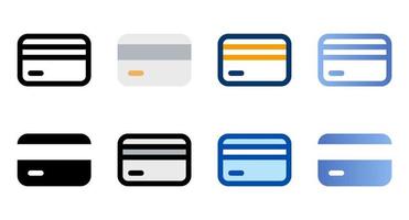 tarjeta pago íconos en diferente estilo. tarjeta pago iconos diferente estilo íconos colocar. vector ilustración