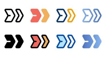 Breadcrumb icons in different style. Breadcrumb icons. Different style icons set. Vector illustration