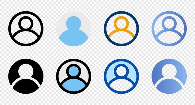 avatar íconos en diferente estilo. avatar iconos diferente estilo íconos colocar. vector ilustración