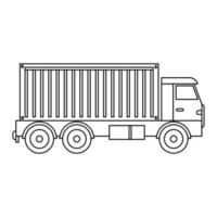 camión icono vector colocar. transporte de bienes ilustración firmar recopilación. carga transporte símbolo o logo.