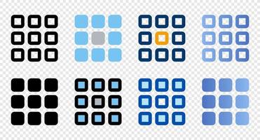 Menu icons in different style. Menu icons. Different style icons set. Vector illustration