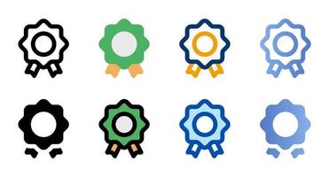 Badge icons in different style. Badge icons. Different style icons set. Vector illustration