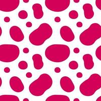 Viva magenta seamless polka dots pattern. Abstract spots on white background. vector