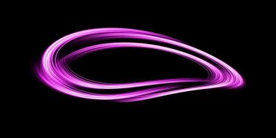 Abstract light lines of movement and speed with purple color sparkles. Light everyday glowing effect. semicircular wave, light trail curve swirl vector