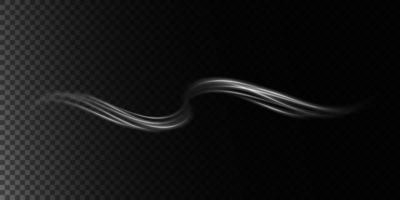 Abstract light lines of movement and speed in white. Light everyday glowing effect. semicircular wave, light trail curve swirl, car headlights, incandescent optical fiber png. vector