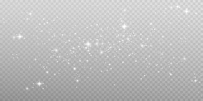 White dust light. Bokeh light lights effect background. Christmas glowing dust background Christmas glowing light bokeh confetti and sparkle overlay texture for your design. vector