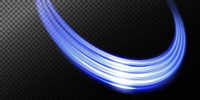 Magic Blue sparks on a dark background. Mystical speed stripes, glitter effect. Shine of cosmic rays. Neon lines of speed and fast wind. Glow effect, powerful energy. vector