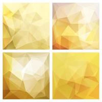 Set of Abstract Triangle Polygonal Backgrounds vector