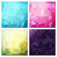 Set of Abstract Triangle Polygonal Backgrounds vector