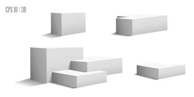 Podium, isolated on a white background. 3d pedestal. Vector illustration