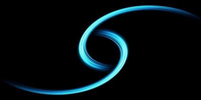 Abstract light lines of movement and speed in blue. Light everyday glowing effect. semicircular wave, light trail curve swirl vector