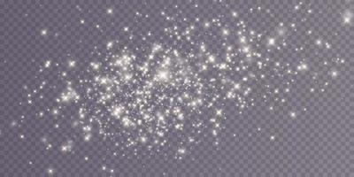 Yellow sparks and golden stars shine with special light.  vector