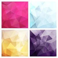 Set of Polygonal Abstract Backgrounds vector