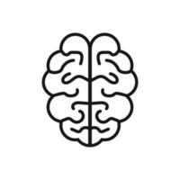 Editable Icon of Brain, Vector illustration isolated on white background. using for Presentation, website or mobile app