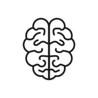 Editable Icon of Brain, Vector illustration isolated on white background. using for Presentation, website or mobile app