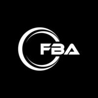 FBA letter logo design in illustration. Vector logo, calligraphy designs for logo, Poster, Invitation, etc.