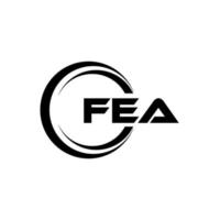 FEA letter logo design in illustration. Vector logo, calligraphy designs for logo, Poster, Invitation, etc.