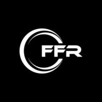 FFR letter logo design in illustration. Vector logo, calligraphy designs for logo, Poster, Invitation, etc.