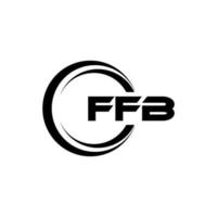 ffb letra logo diseño en ilustración. vector logo, caligrafía diseños para logo, póster, invitación, etc.