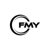 FMY letter logo design in illustration. Vector logo, calligraphy designs for logo, Poster, Invitation, etc.