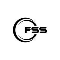 FSS letter logo design in illustration. Vector logo, calligraphy designs for logo, Poster, Invitation, etc.