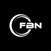 FBN letter logo design in illustration. Vector logo, calligraphy designs for logo, Poster, Invitation, etc.