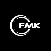 FMK letter logo design in illustration. Vector logo, calligraphy designs for logo, Poster, Invitation, etc.