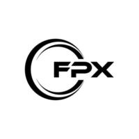 fpx letra logo diseño en ilustración. vector logo, caligrafía diseños para logo, póster, invitación, etc.