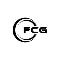 FCG letter logo design in illustration. Vector logo, calligraphy designs for logo, Poster, Invitation, etc.