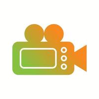 Beautiful Video Camera Glyph Vector Icon