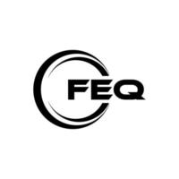 FEQ letter logo design in illustration. Vector logo, calligraphy designs for logo, Poster, Invitation, etc.