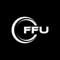FFU letter logo design in illustration. Vector logo, calligraphy designs for logo, Poster, Invitation, etc.