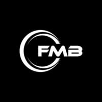 fmb letra logo diseño en ilustración. vector logo, caligrafía diseños para logo, póster, invitación, etc.