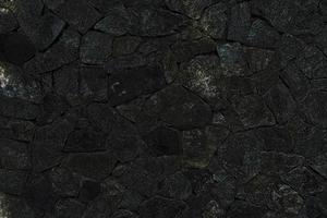 Black Stone Wall Texture Background. photo
