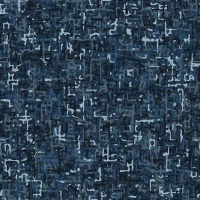 Seamless blue camouflage pattern with small abstract shapes. Dense random composition. Good for apparel, fabric, textile, sport goods. Grunge texture.