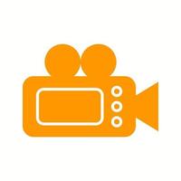 Beautiful Video Camera Glyph Vector Icon