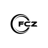 fcz letra logo diseño en ilustración. vector logo, caligrafía diseños para logo, póster, invitación, etc.