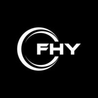 FHY letter logo design in illustration. Vector logo, calligraphy designs for logo, Poster, Invitation, etc.