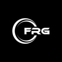 FRG letter logo design in illustration. Vector logo, calligraphy designs for logo, Poster, Invitation, etc.