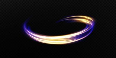 Abstract light lines of movement and speed with white color glitters. Light everyday glowing effect. semicircular wave, light trail curve swirl, car headlights, incandescent optical fiber png. vector