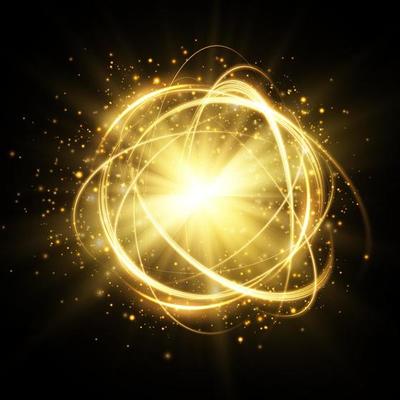 Abstract beautiful light background. Magic sparks on a dark background. Mystical speed stripes, glitter effect. Shine of cosmic rays. Neon lines of speed and fast wind. Glow effect, powerful energy.