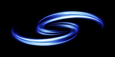 Abstract light lines of movement and speed in blue. Light everyday glowing effect. semicircular wave, light trail curve swirl, car headlights, incandescent optical fiber png. vector